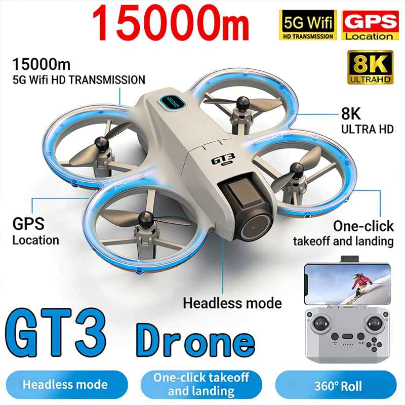 Toys For Kids Video - โดรนรุ่นใหม่ GT3 MAX 8K HD ถ่ายภาพทางอากาศ