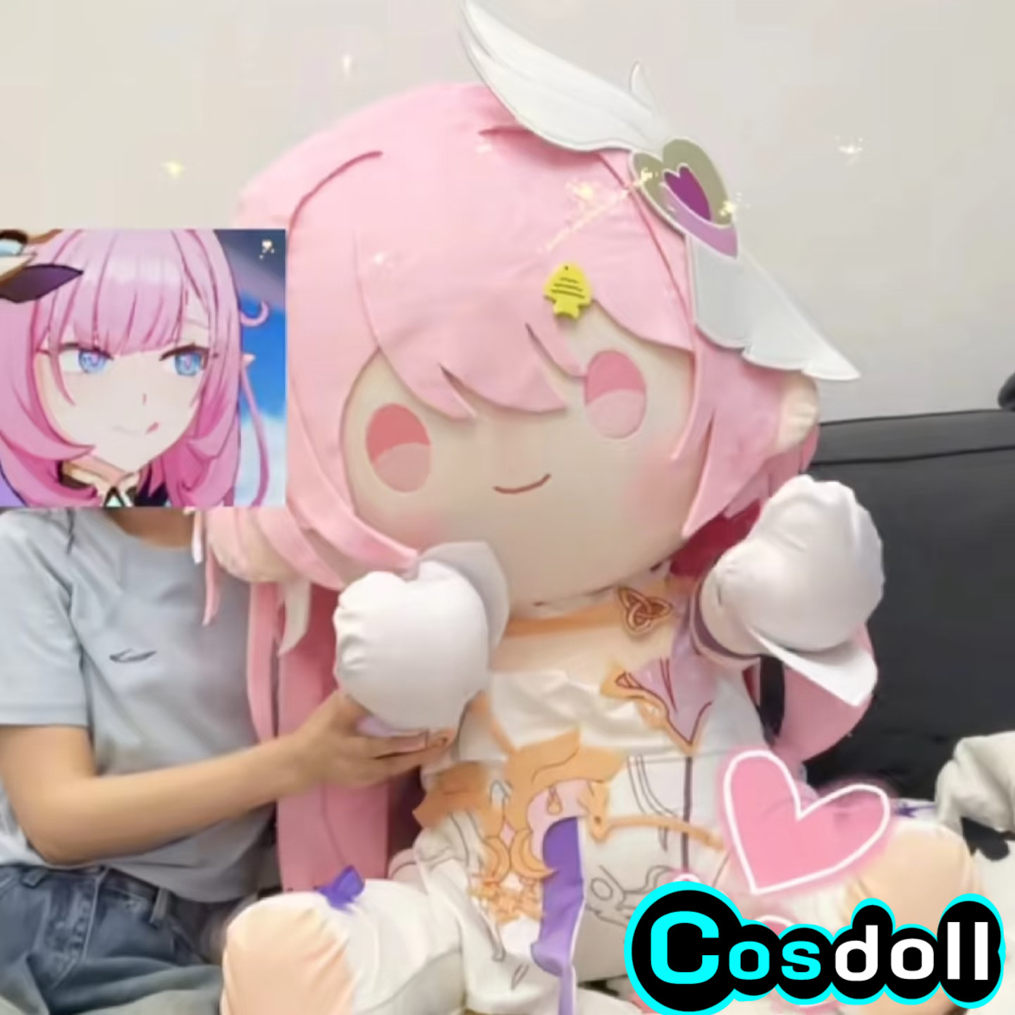 Soft Plush Doll - ตุ๊กตาฮอนไค อิมแพ็ค 3 เอลิเซีย ขนาด 80