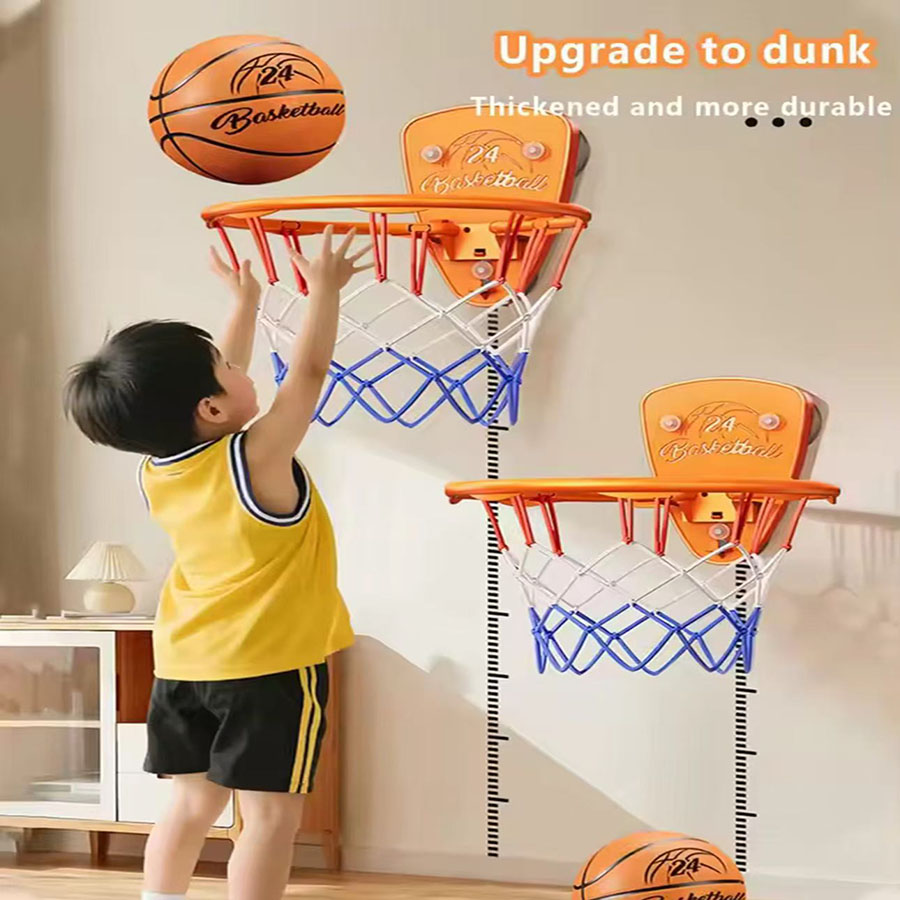 Basketball Hoop Kids Indoor - ห่วงบาสเก็ตบอลเด็ก ห่วงบาสเก็ตบอลสำหรับเด็ก ห่วงบาสเก็ตบอลติดผนังแบบพับได้ อุปกรณ์ฝึกซ้อมบาสเก็ตบอล