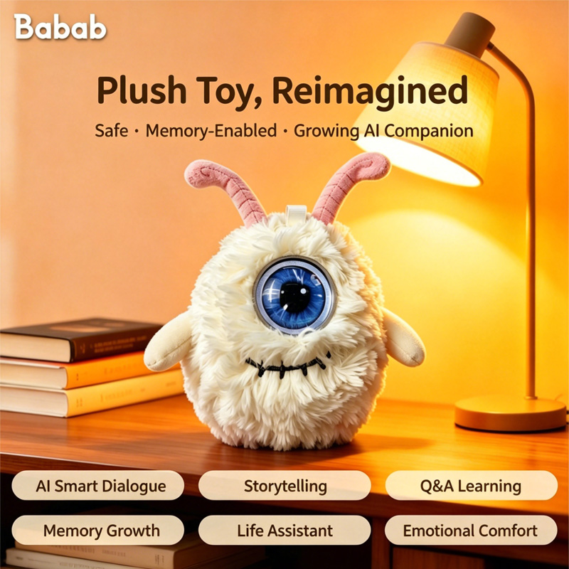 Kids Toys Company - ตุ๊กตาอัจฉริยะ AI รูปทรงมอนสเตอร์ตาเดียว หุ่นยนต์เล่าเรื่องพร้อมระบบสนทนาอัจฉริยะ ของเล่นเพื่อนคู่ใจสำหรับเด็ก ช่วยเสริมสร้างพัฒนาการด้านอารมณ์และการเรียนรู้ในวัยเริ่มต้น
