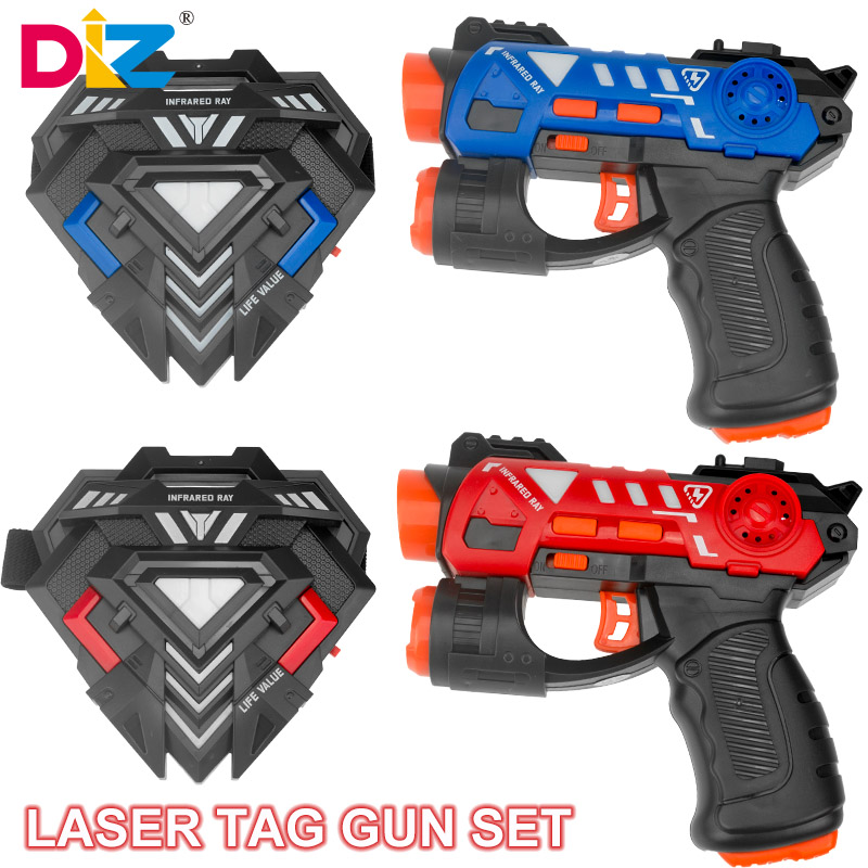 Laser Tag Set Kids - ชุดปืนเลเซอร์แท็ก ปืนของเล่นไฟฟ้าอินฟราเรดสำหรับเด็ก ปืนเลเซอร์สไตรค์ สำหรับเด็กผู้ชาย เด็กๆ เล่นกีฬาในร่มและกลางแจ้ง