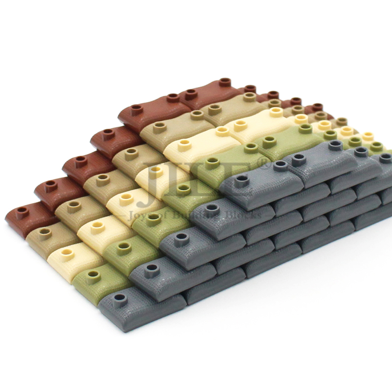 Lego Set Creator - 60pcs Moc Building Blocks ทหาร Sandbags
