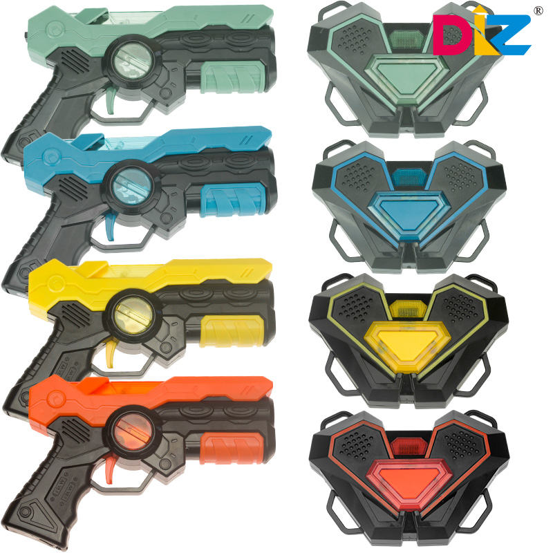Laser Tag Set Kids - ชุดปืนเล่นเกมเลเซอร์แท็ก ปืนของเล่นอินฟราเรดไฟฟ้า ชุดเลเซอร์เกมสำหรับเด็กผู้ชาย เด็กเล่นกีฬาในร่มและกลางแจ้ง