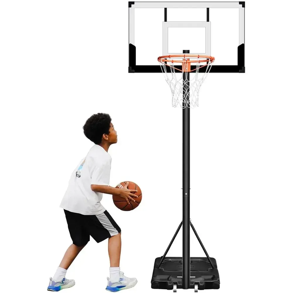 Basketball Hoop Kids Indoor - ห่วงบาสเก็ตบอลปรับระดับได้สำหรับเด็กและผู้ใหญ่ ใช้งานกลางแจ้ง ปรับความสูงได้ 3.2-7.2 เมตร พกพาสะดวก
