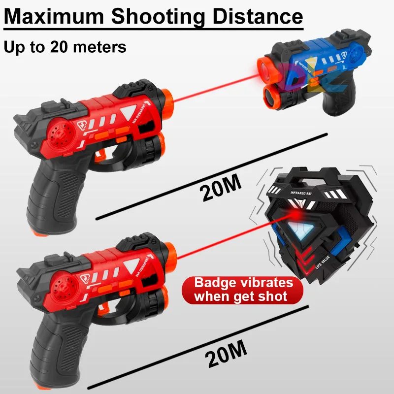 ชุดปืนอินฟราเรดสำหรับเด็ก ปืนข - Laser Tag Set Kids บทวิจารณ์และราคา