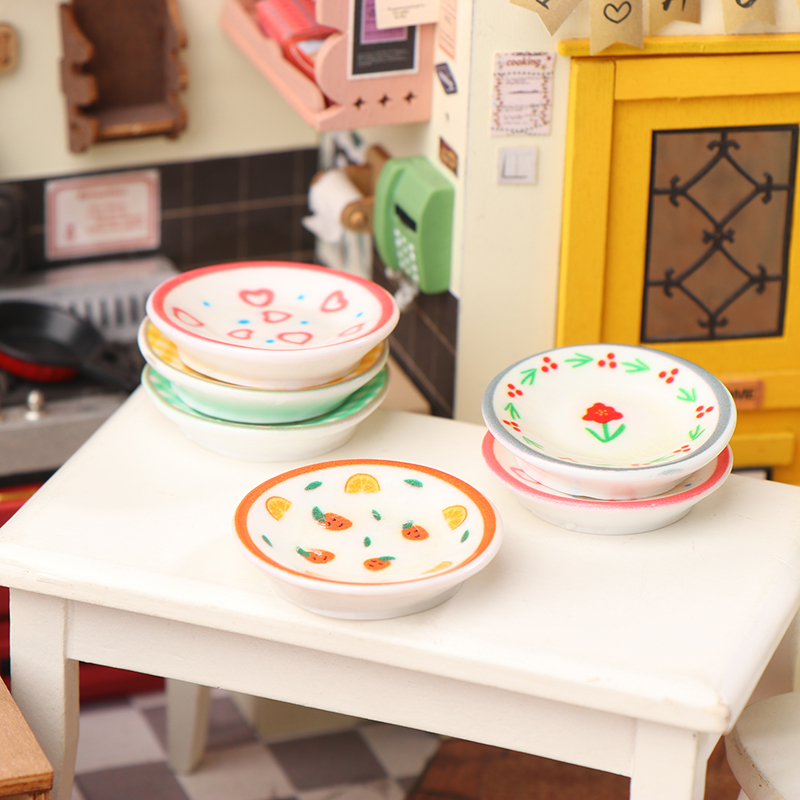 จานจิ๋วสำหรับบ้านตุ๊กตา 5 ชิ้น - Dollhouse Furniture Set บทวิจารณ์และราคา