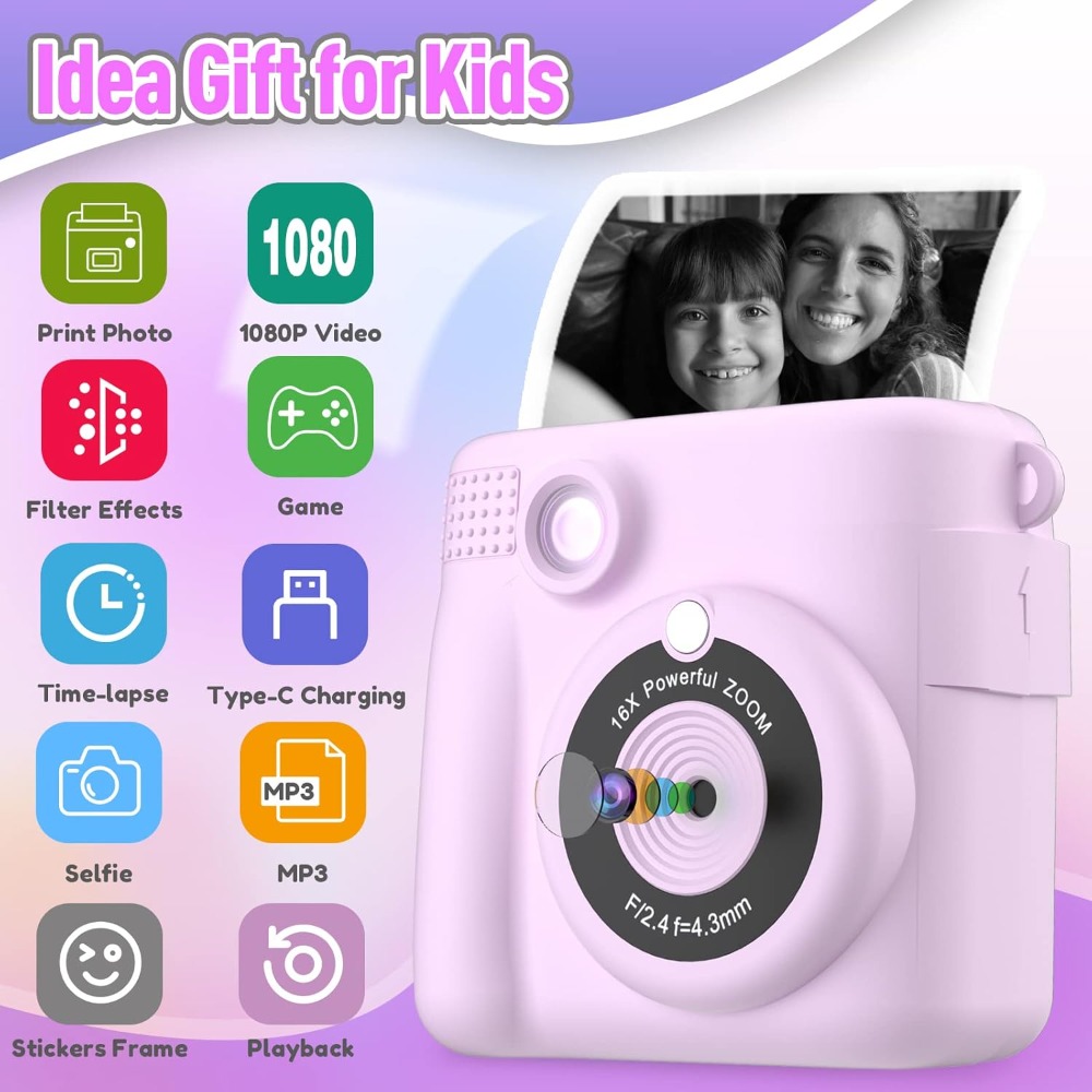 กล้องพิมพ์ทันทีสําหรับเด็ก, กล - Toys For Kids Video บทวิจารณ์และราคา