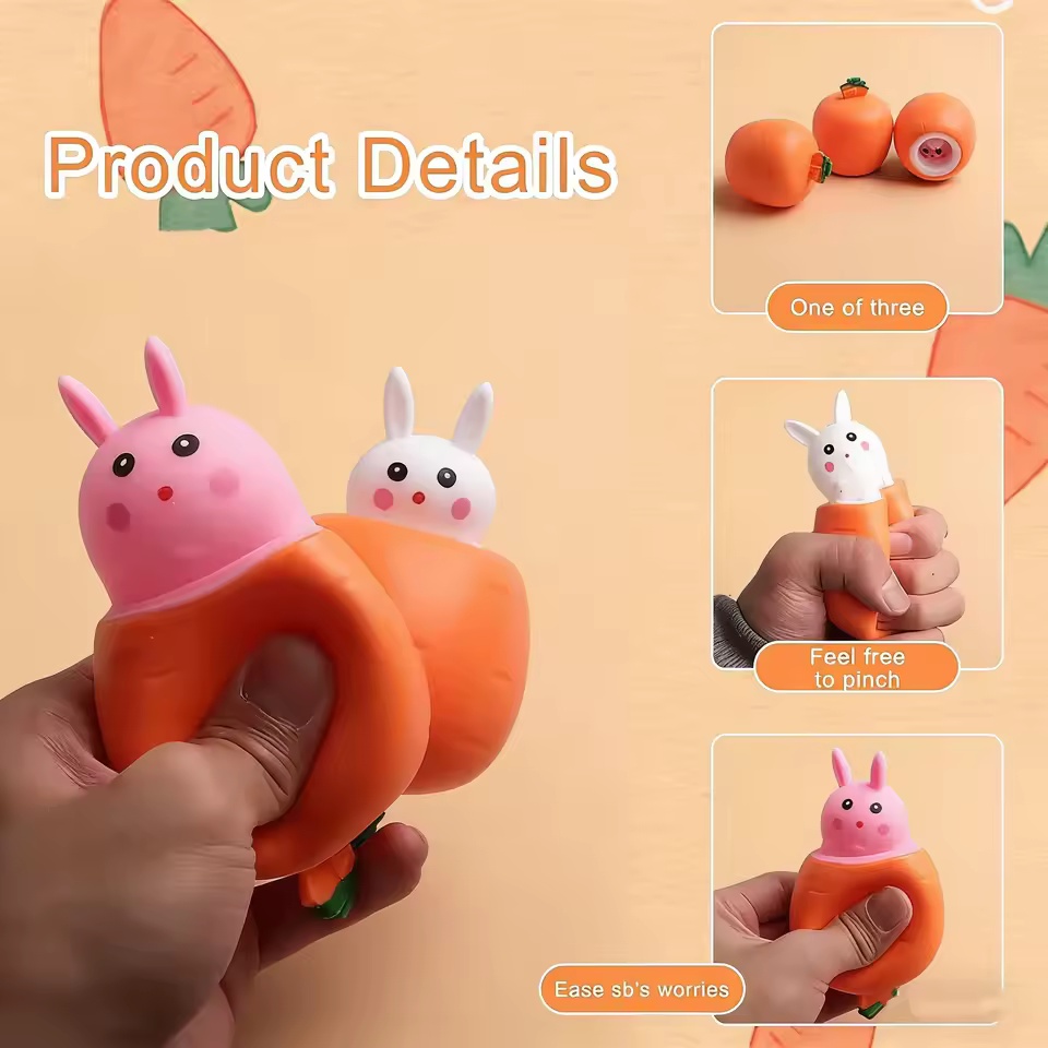 ของเล่นบีบรูปกระต่ายแครอทน่ารั - Kids Toys Unique บทวิจารณ์และราคา