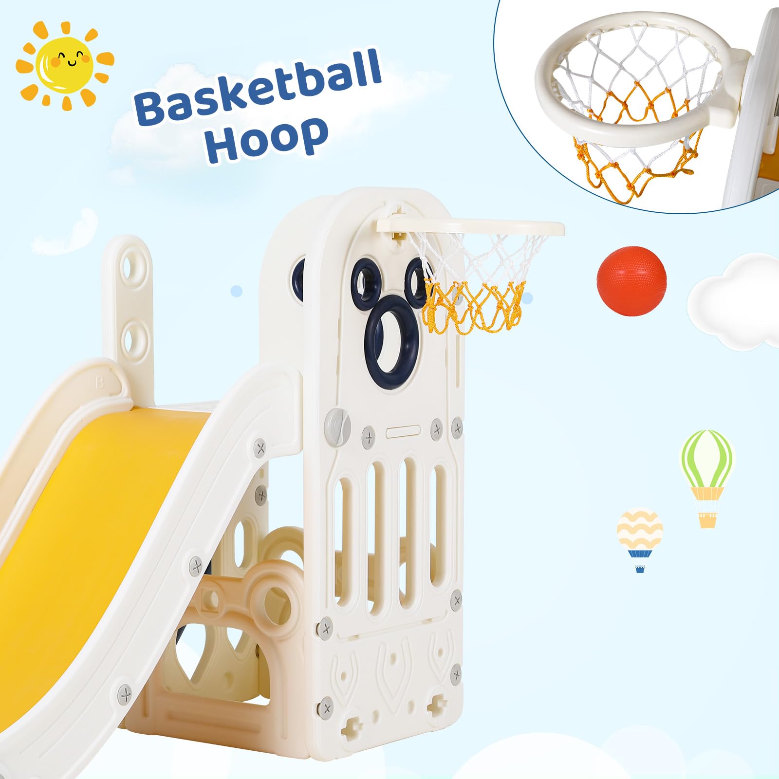 ชุดสไลด์เด็กเล็ก 6 in 1, โครงป - Basketball Hoop Kids Indoor บทวิจารณ์และราคา