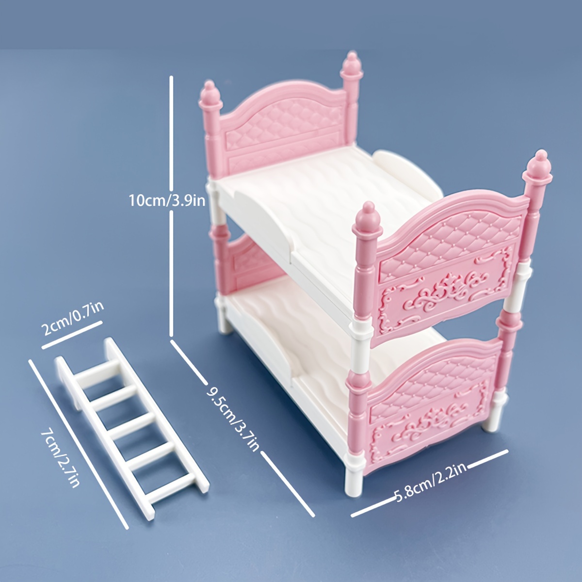 บ้านตุ๊กตาขนาดเล็ก เตียงคู่ ห้ - Dollhouse Furniture Set บทวิจารณ์และราคา