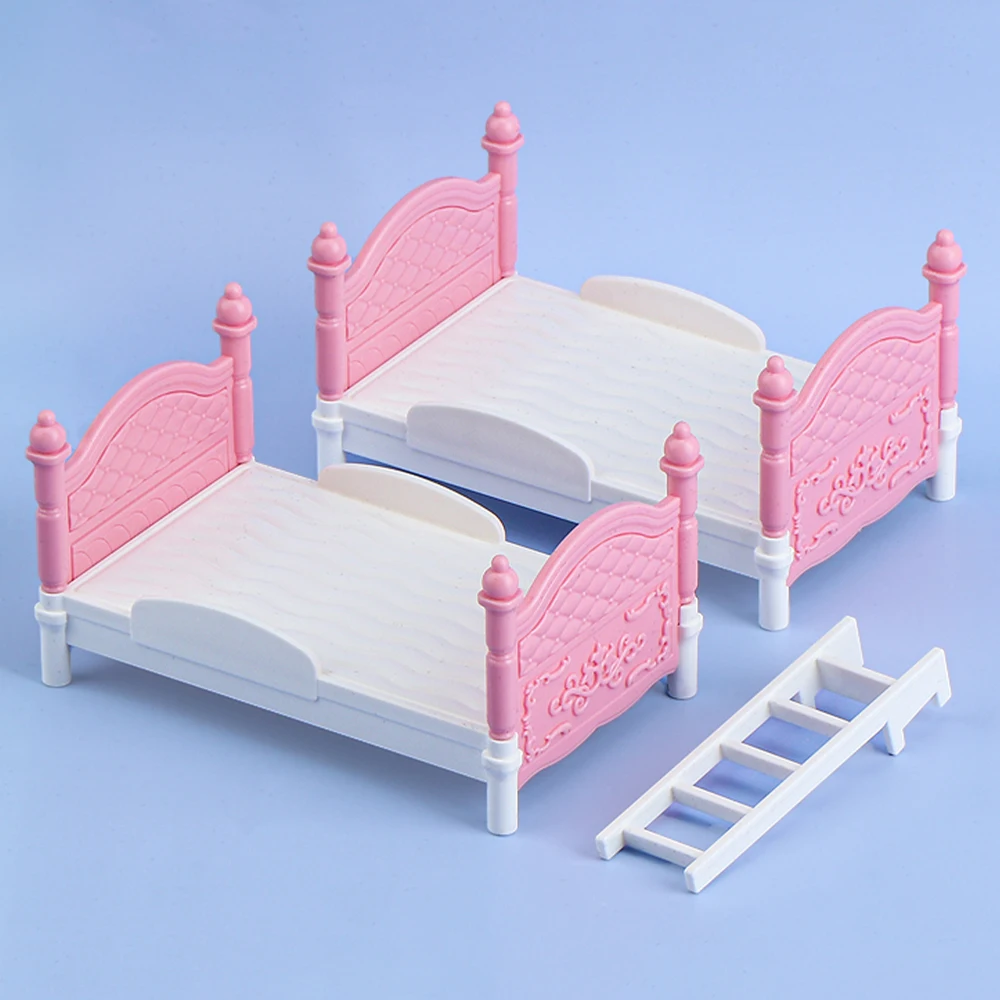 บ้านตุ๊กตาขนาดเล็ก เตียงคู่ ห้ - Dollhouse Furniture Set บทวิจารณ์และราคา