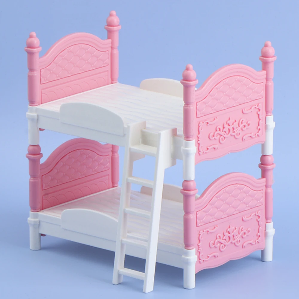 บ้านตุ๊กตาขนาดเล็ก เตียงคู่ ห้ - Dollhouse Furniture Set บทวิจารณ์และราคา
