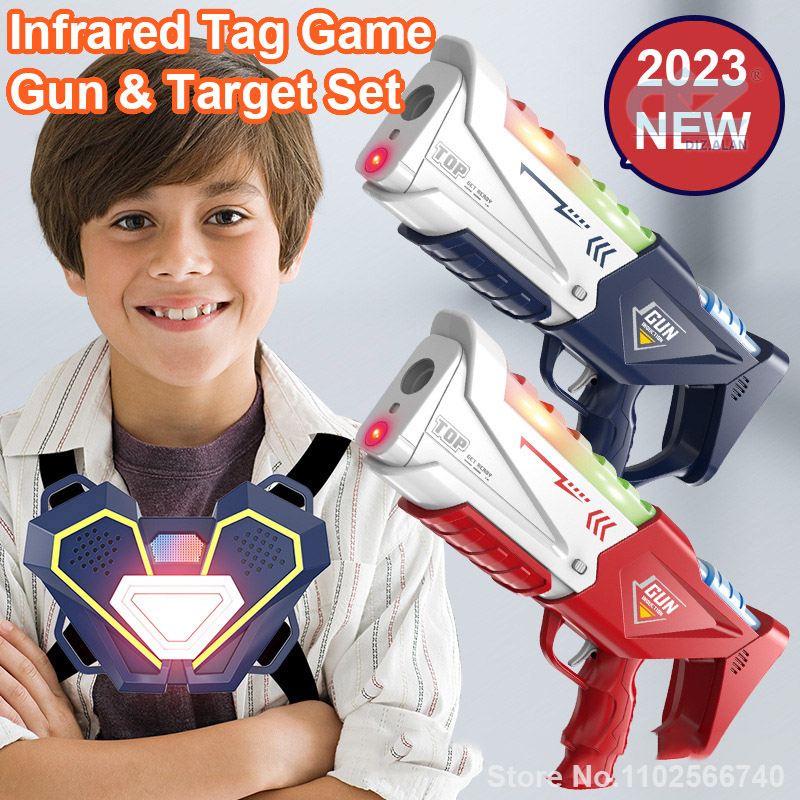 ปืนของเล่นอินฟราเรด 35 ซม. สำห - Laser Tag Set Kids บทวิจารณ์และราคา