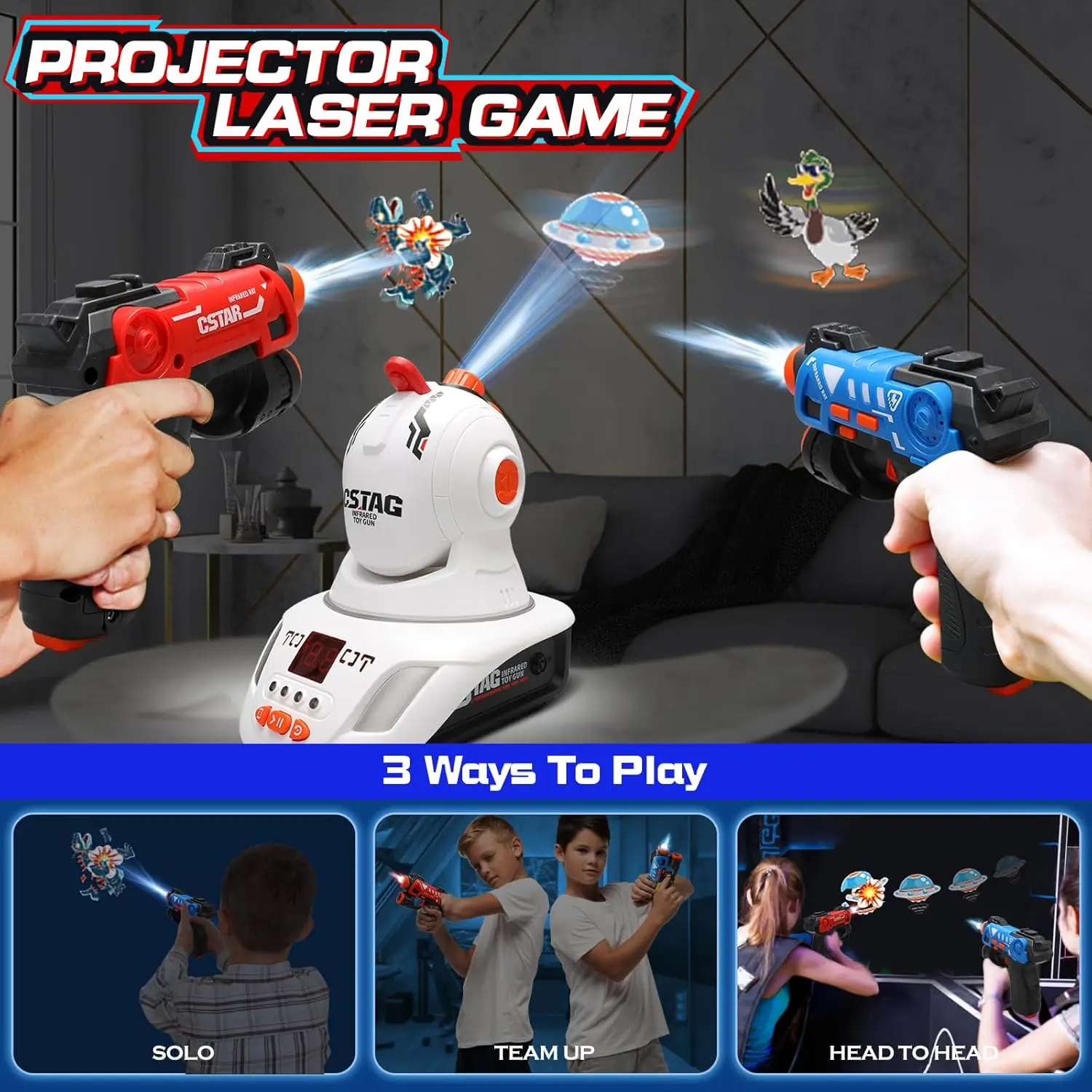 ชุดปืนเลเซอร์แท็กอินฟราเรดสำหร - Laser Tag Set Kids บทวิจารณ์และราคา